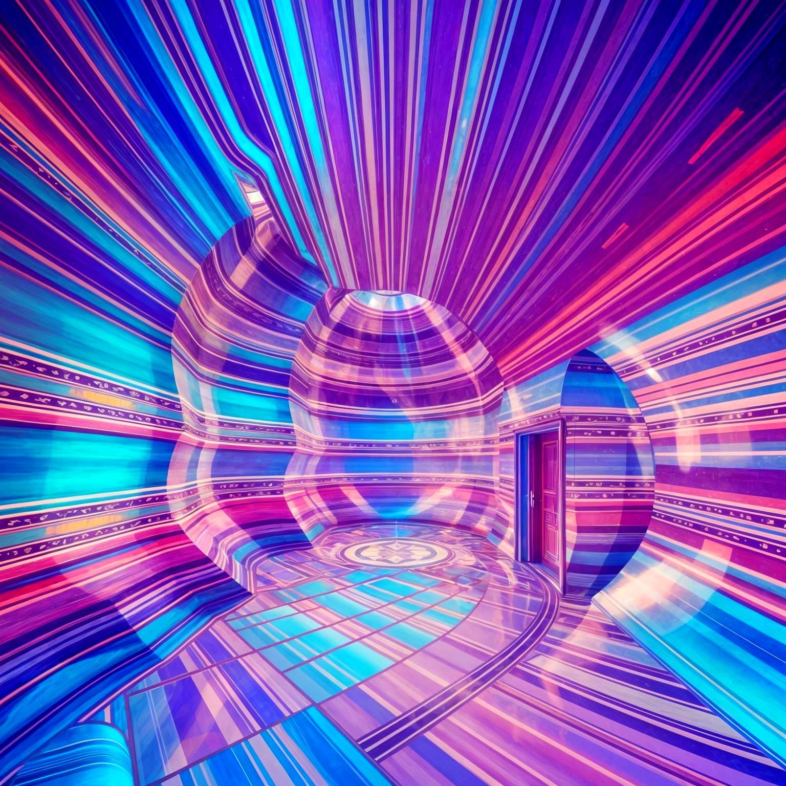 Vibrant Fantastical Striped Chamber