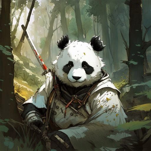Panda Samurai Warrior Concept