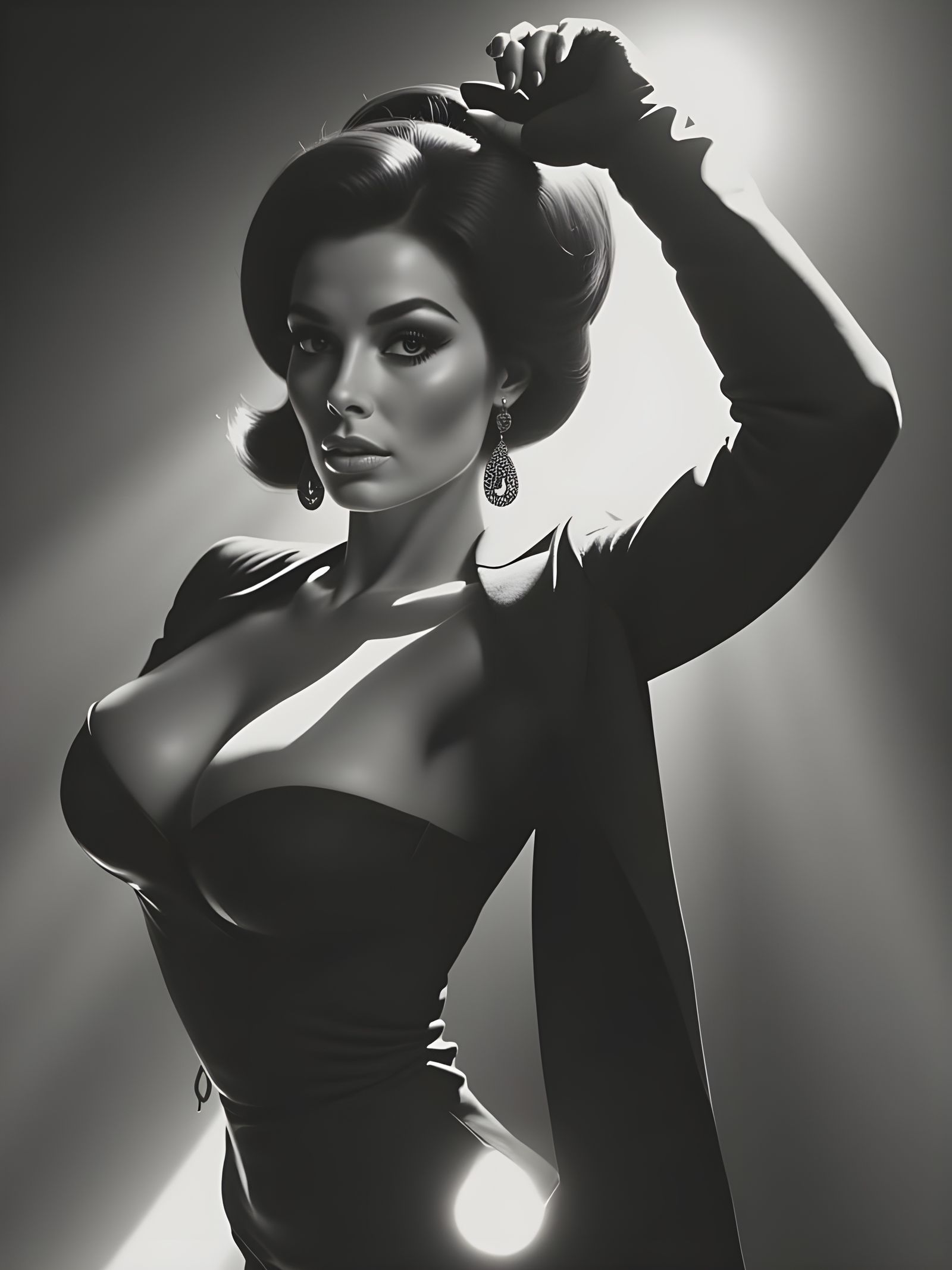 Film Noir Silhouette of a Beautiful Dancer