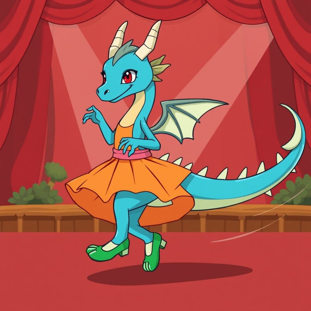 Azure Dragoness Tap Dancing at High Speed