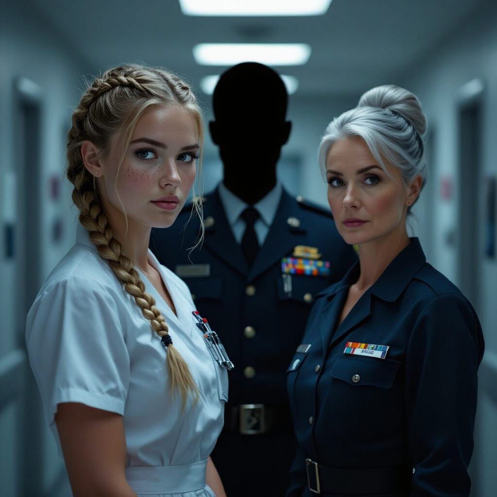 Dark RPG Cover Art: Hospital's Stern Guardians