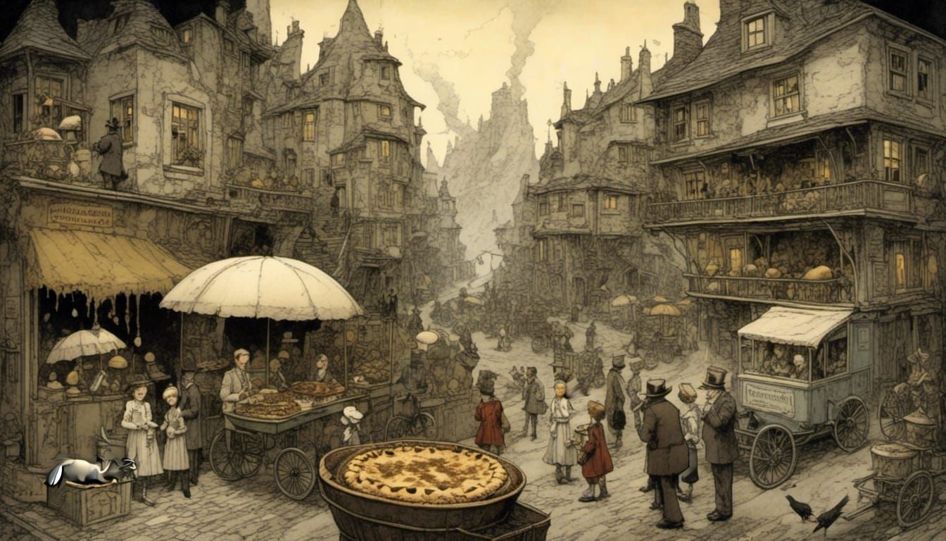 Eerie Blackbird Pie: A Macabre Surreal Masterpiece