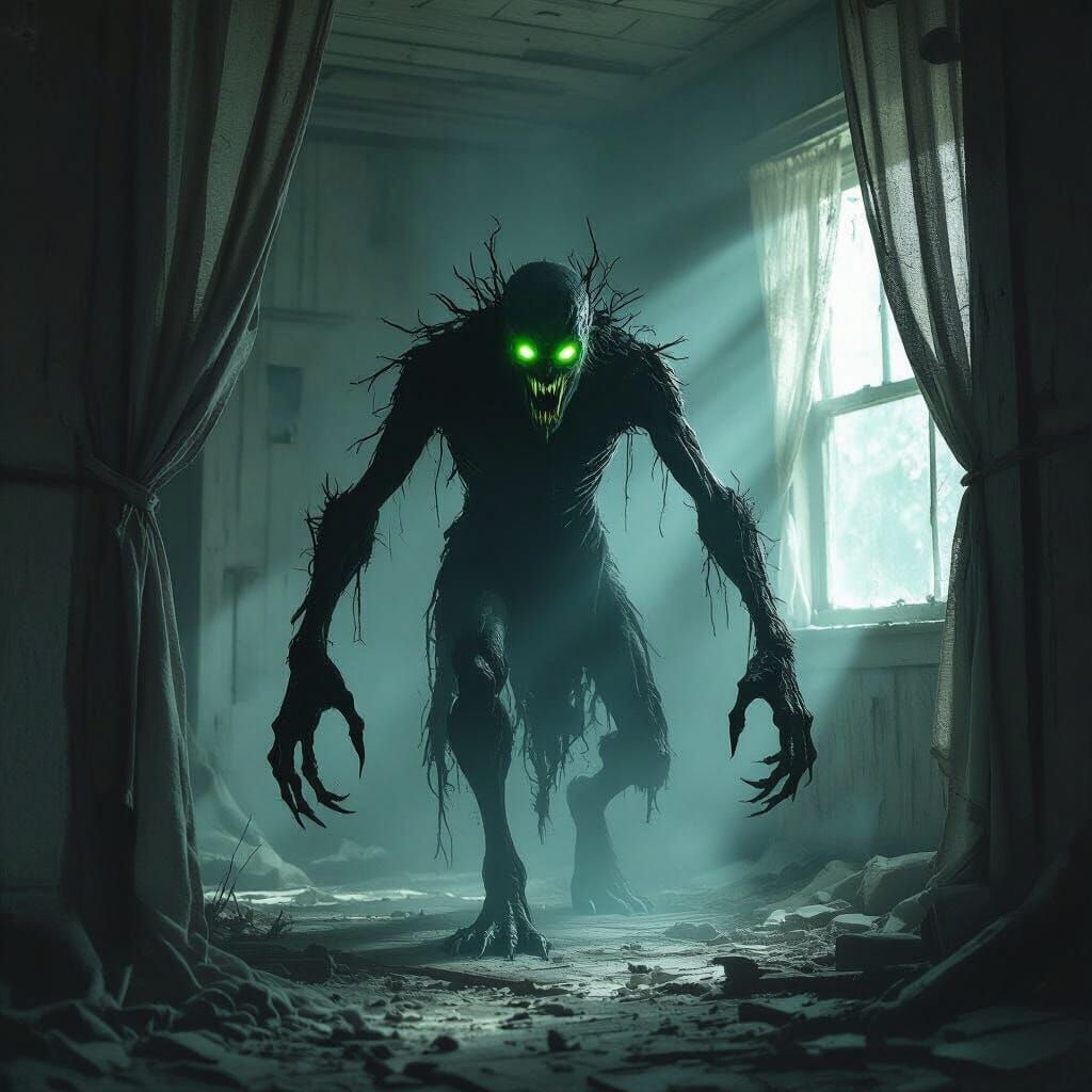 Terrifying Skinwalker in Dilapidated Farmhouse