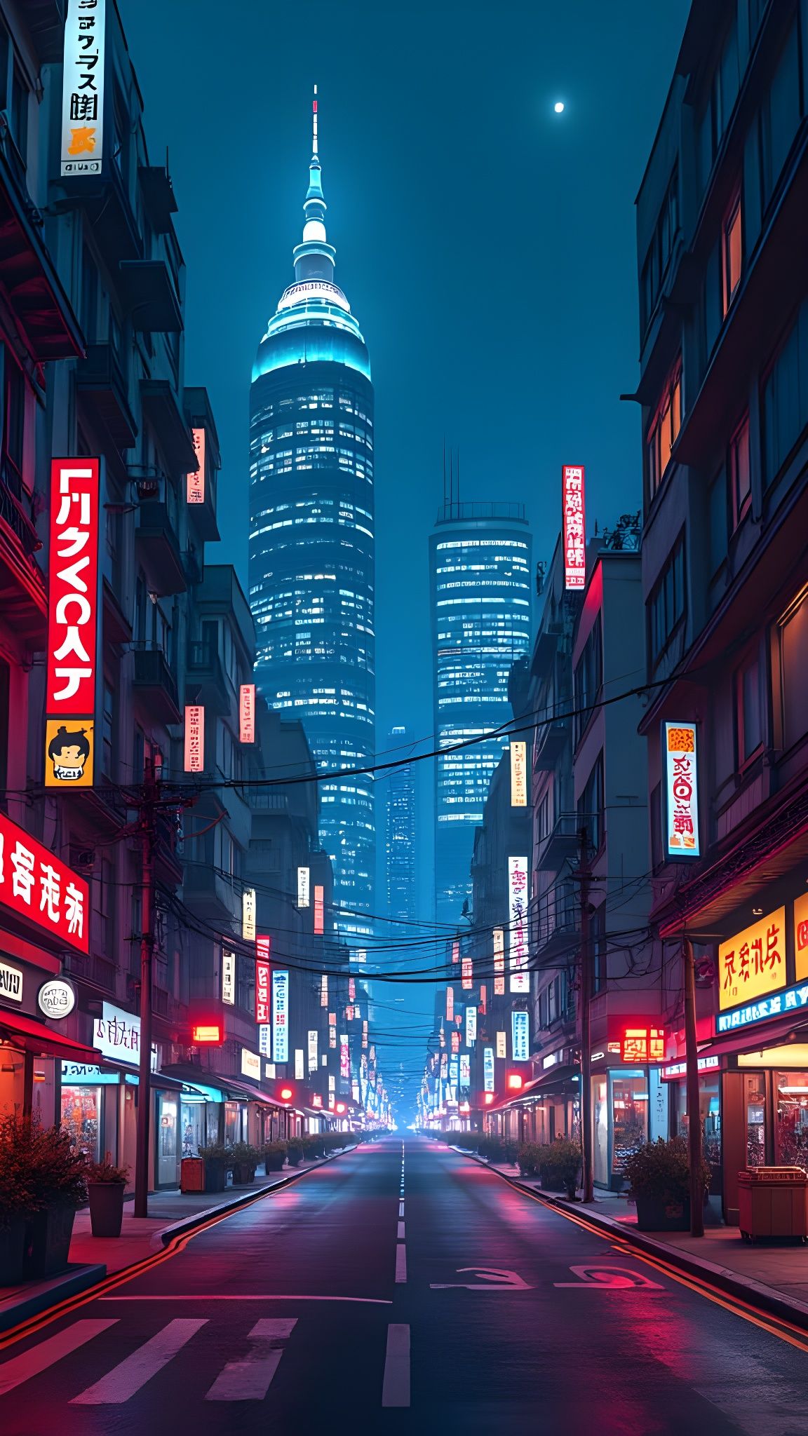 Vibrant Pixelated Retro Arcade in Japan at Night