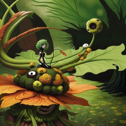 Whimsical Creature Inspired by Burton and Kehoe