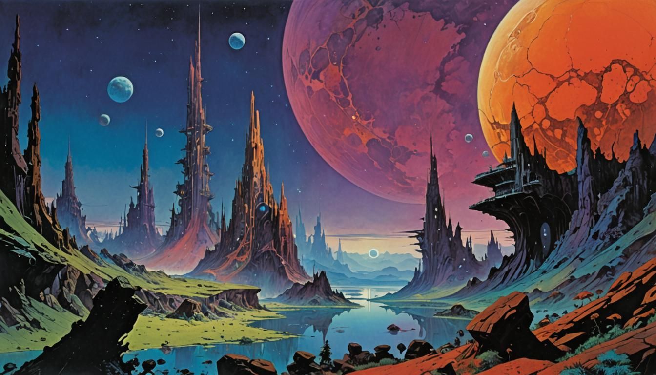 1972 Progressive Rock Album Art Illustration