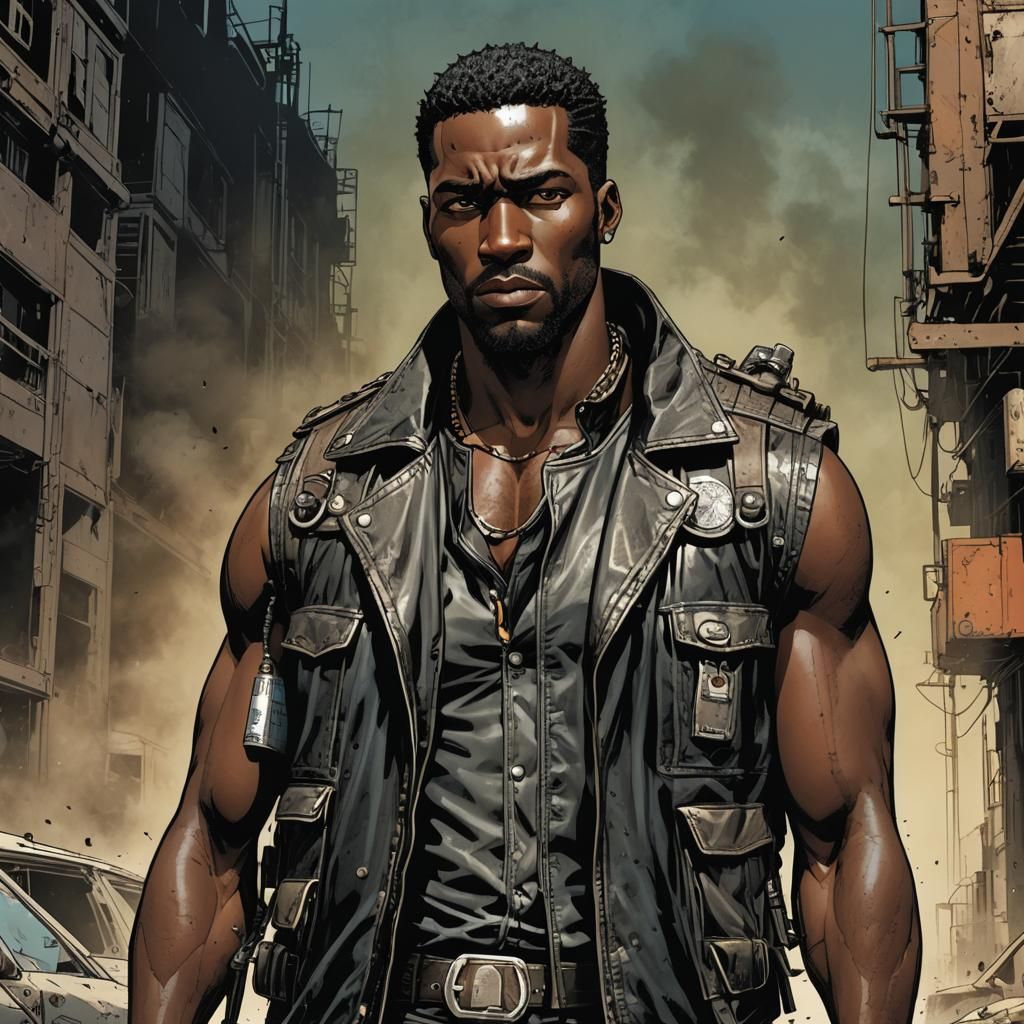 Comic Strip of a Post-Apocalyptic Mercenary