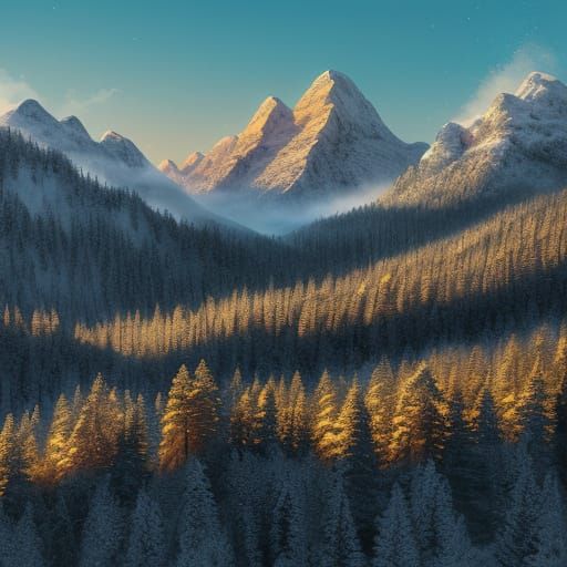 Majestic Mountains in Panoramic Splendor