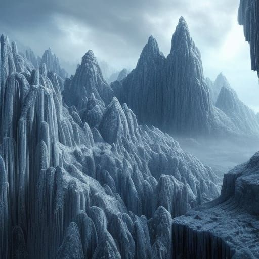 Icy Gantus: Home of Giants, Digital Matte Painting