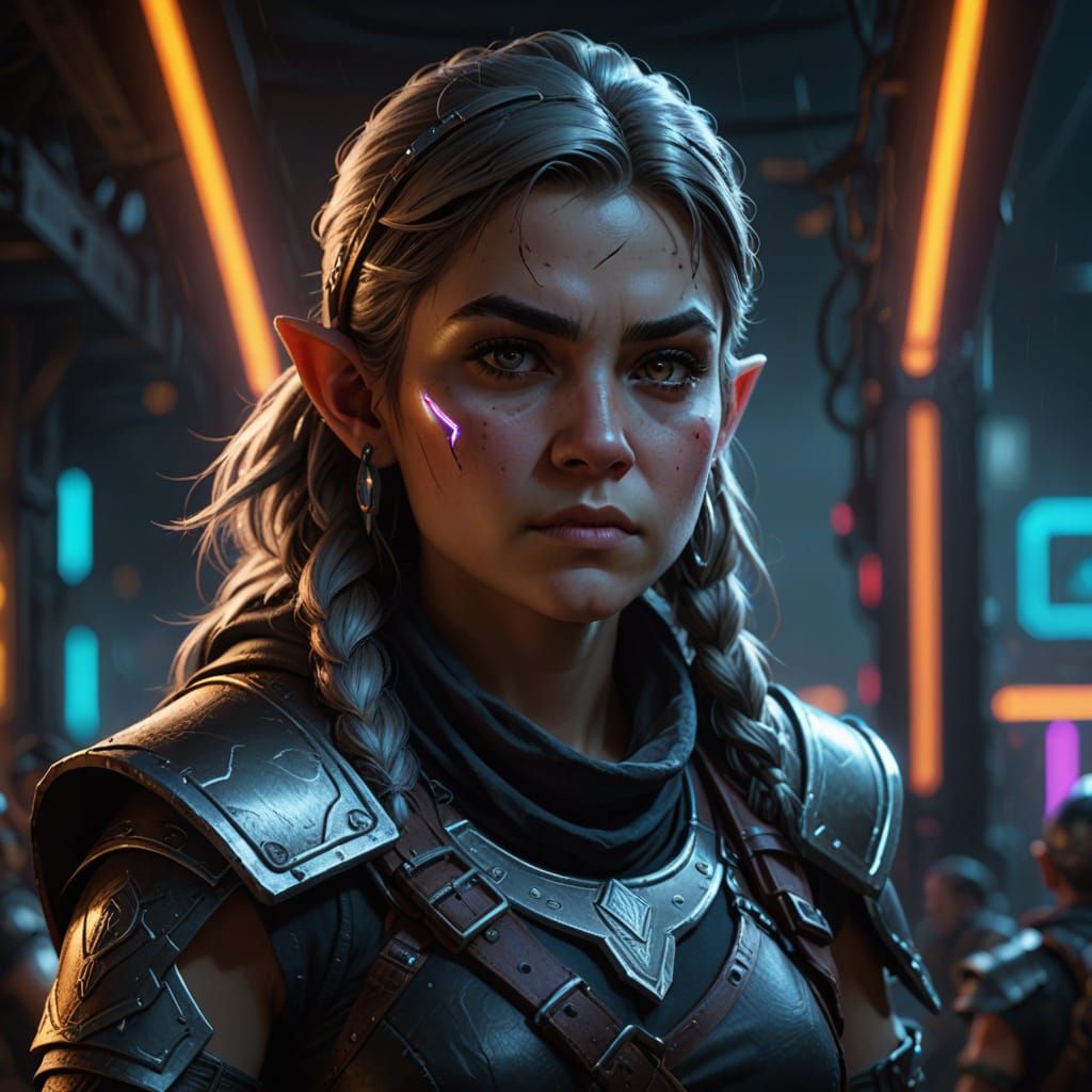 Gnome Barbarian in Sci-Fi Concept Art