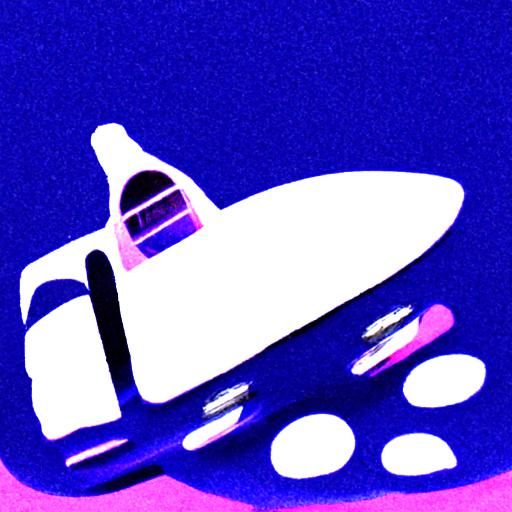 Futuristic Spaceship Soaring Through Space