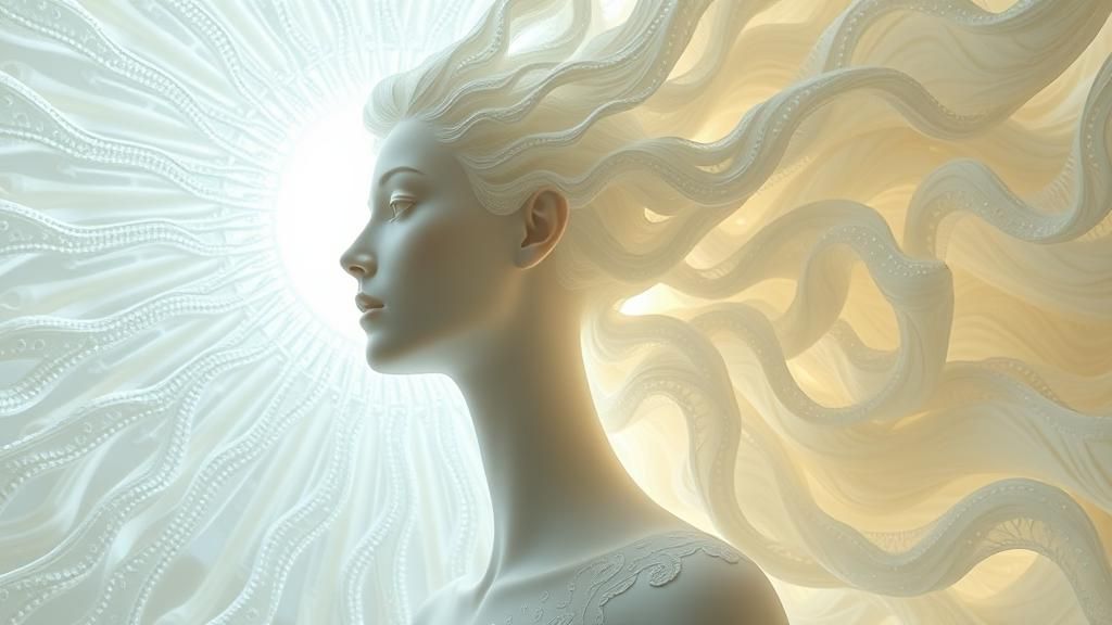 Luminescent Sun Elemental in Digital Art Style