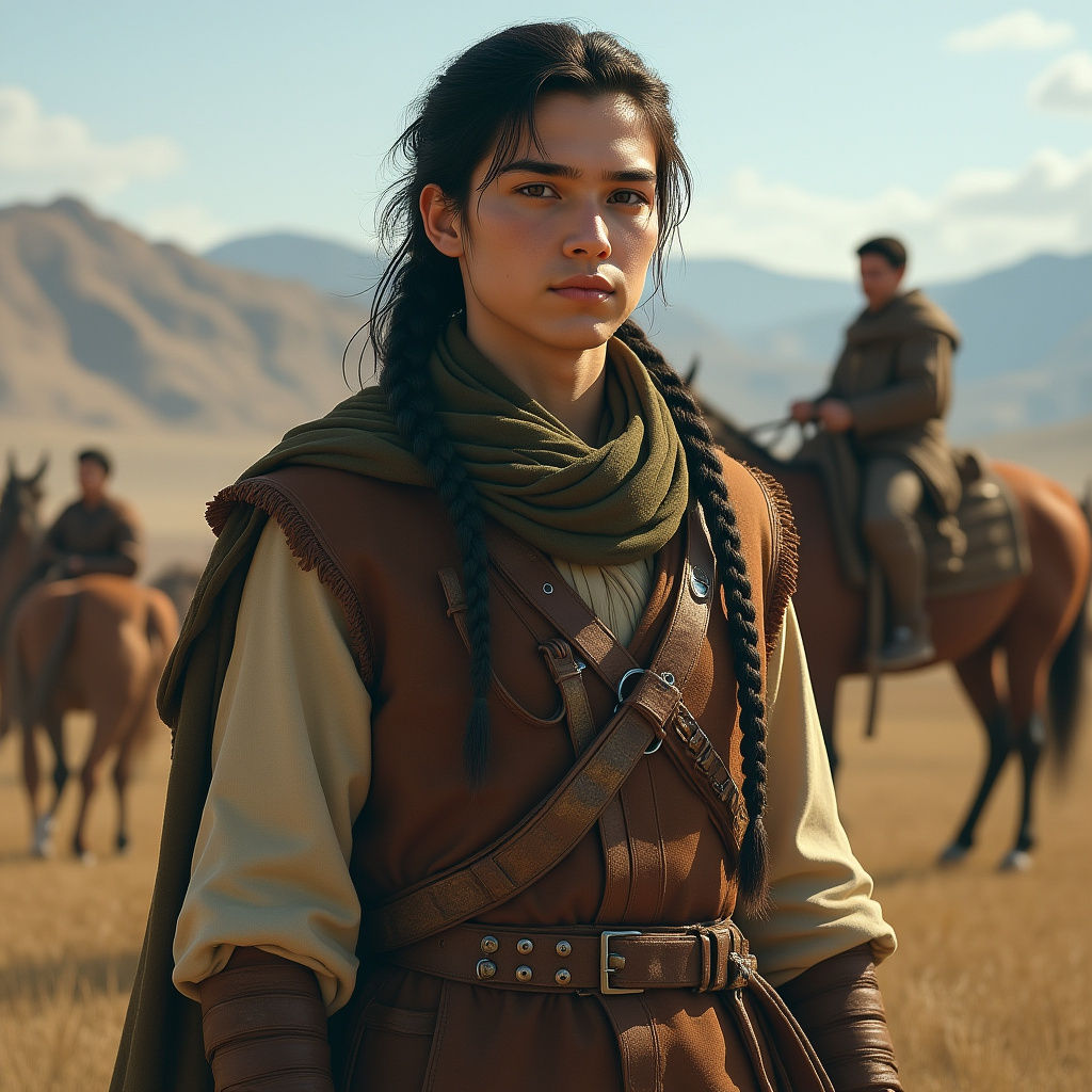 Nomadic Man in Central Asia: Matte Painting