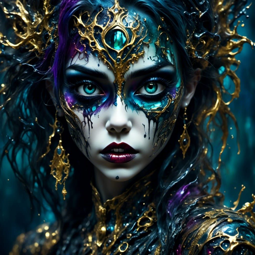 Cute Girl Portrait with Long Eyelashes