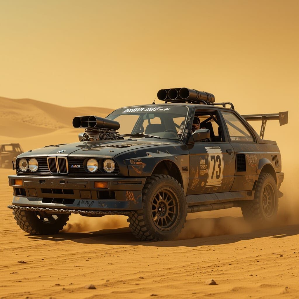 Mad Max BMW M3 GTR in Desert Wasteland
