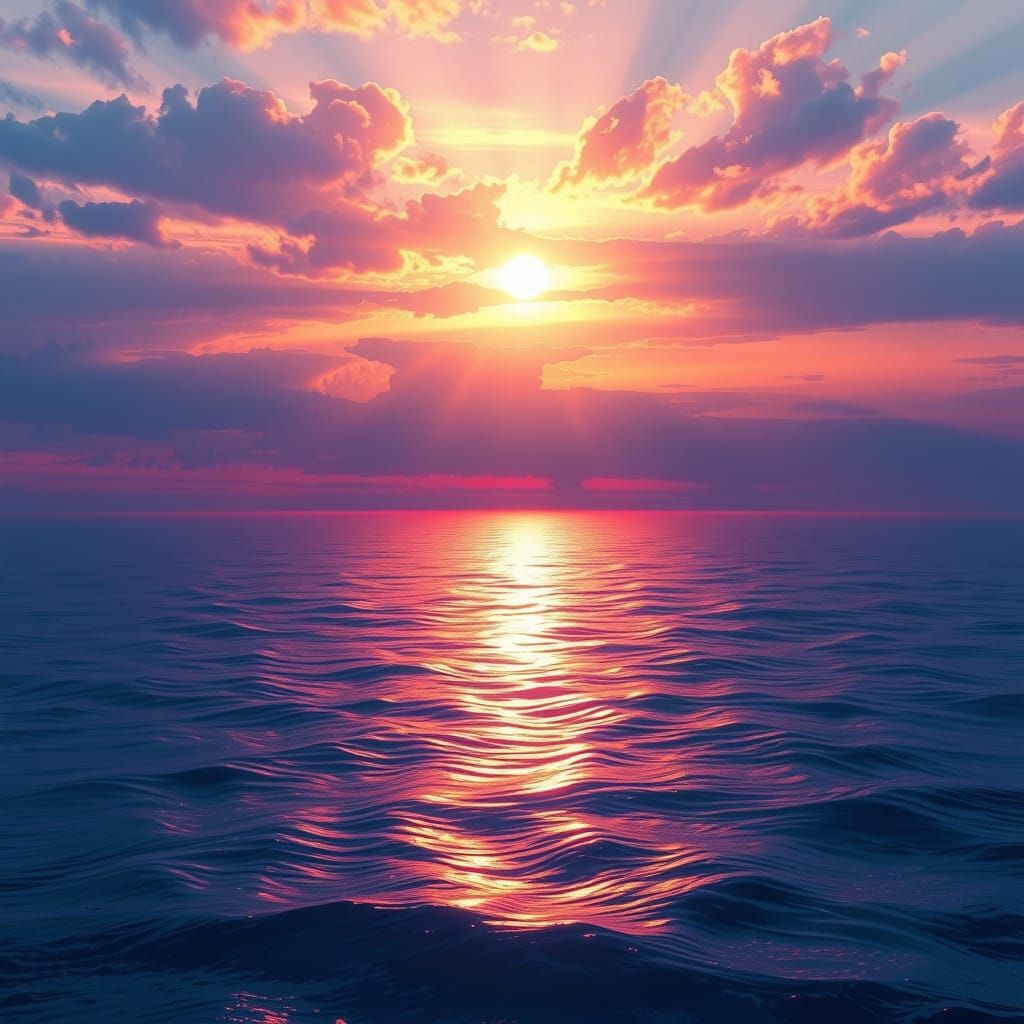 Limitless Ocean at Dusk in 8K