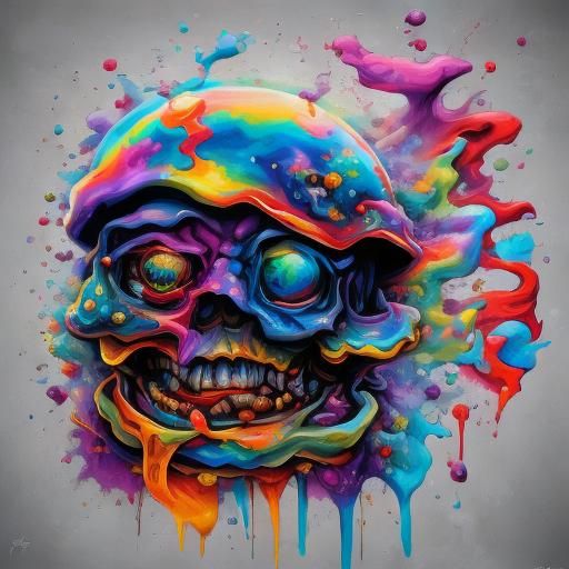 Astral Cosmic Fire Holographic Illustration