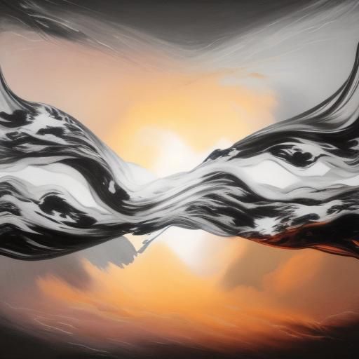 Abstract Surrealism in Black and White