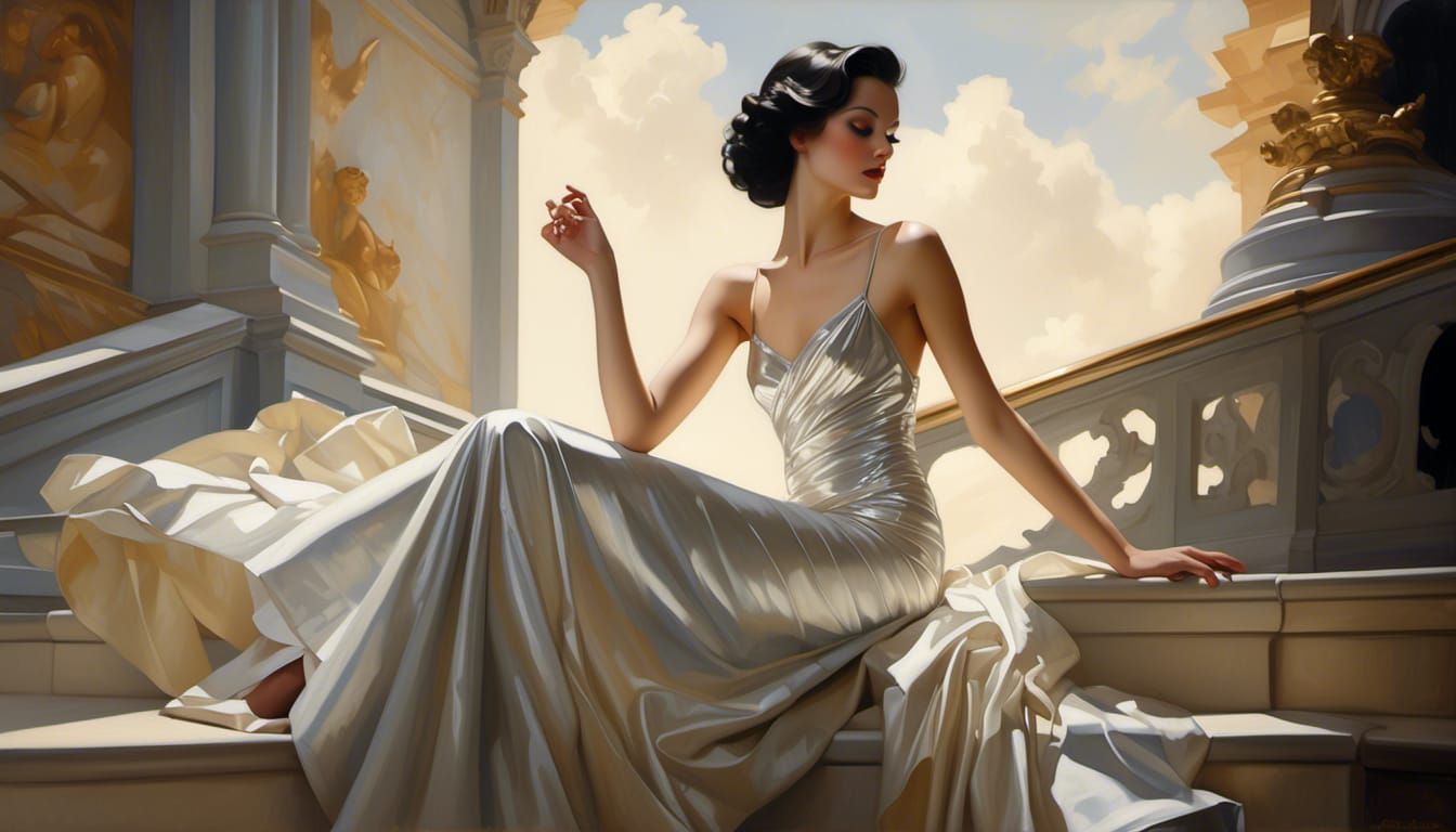 Art Deco Supermodel in Ethereal Light