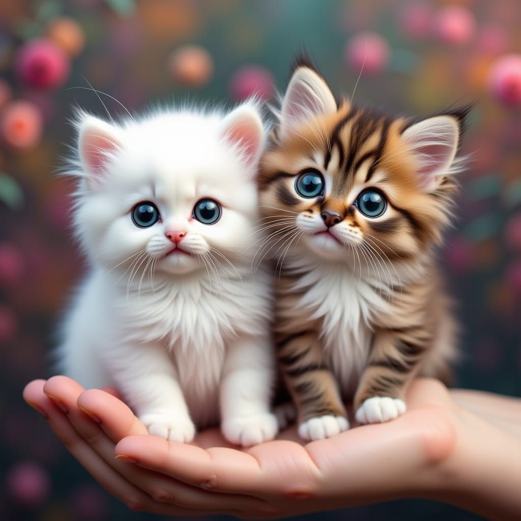 Two Tiny Exotica Teacup Persian Kittens