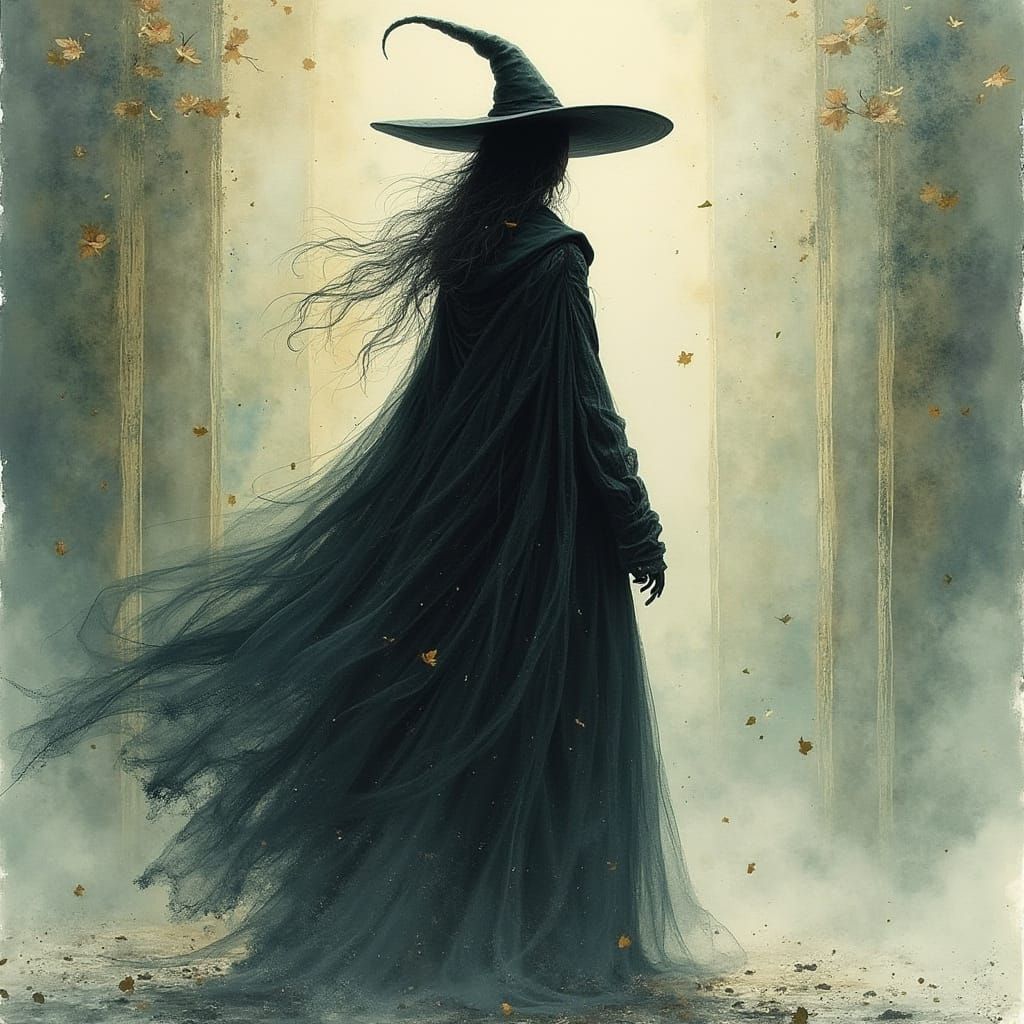 Mysterious Figure in Mystical Setting, Fantasy Art