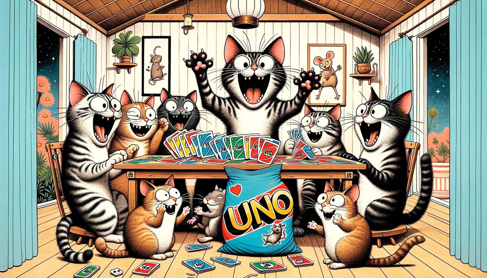 Its Uno time in catland!