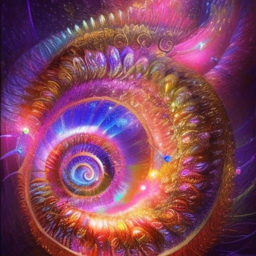 Luminescent Snail Shell with Light Particles