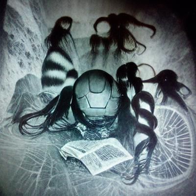 Magical Girl Transformation in Cybergoth Comic Style