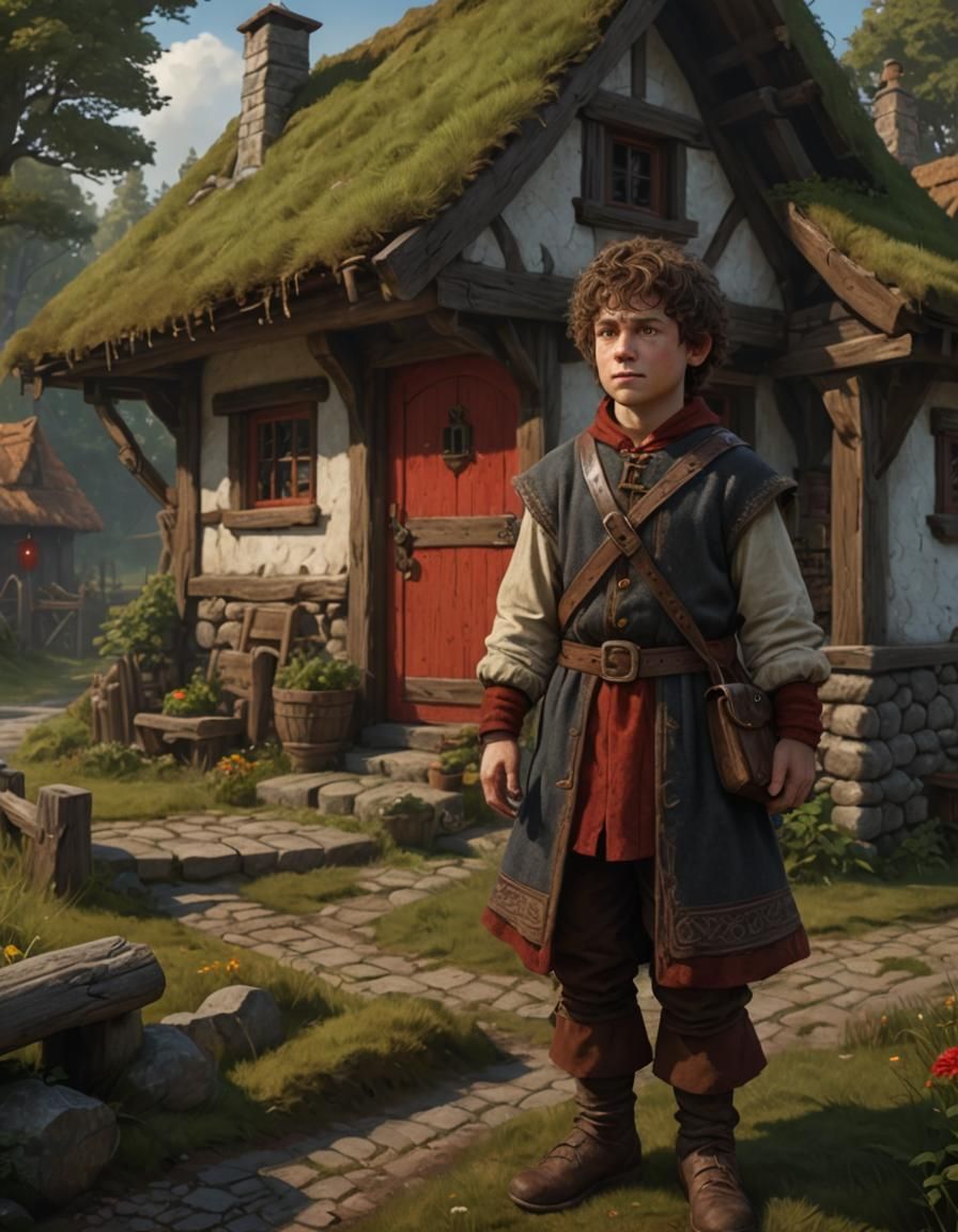 Slovakian Halfling Boy in Traditional Attire