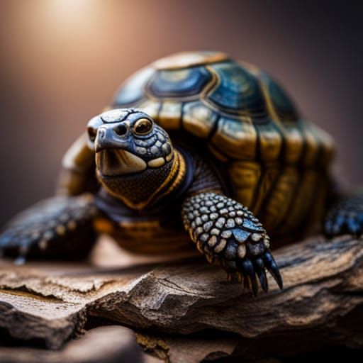 Steampunk Tortoise in Professional Photography Style