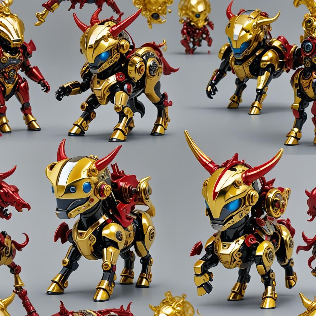 Cyborg Centaur in Mystical Forest, Digital Art