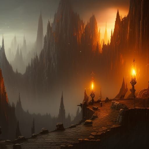 Abstract Black Concept Art in Deep Color