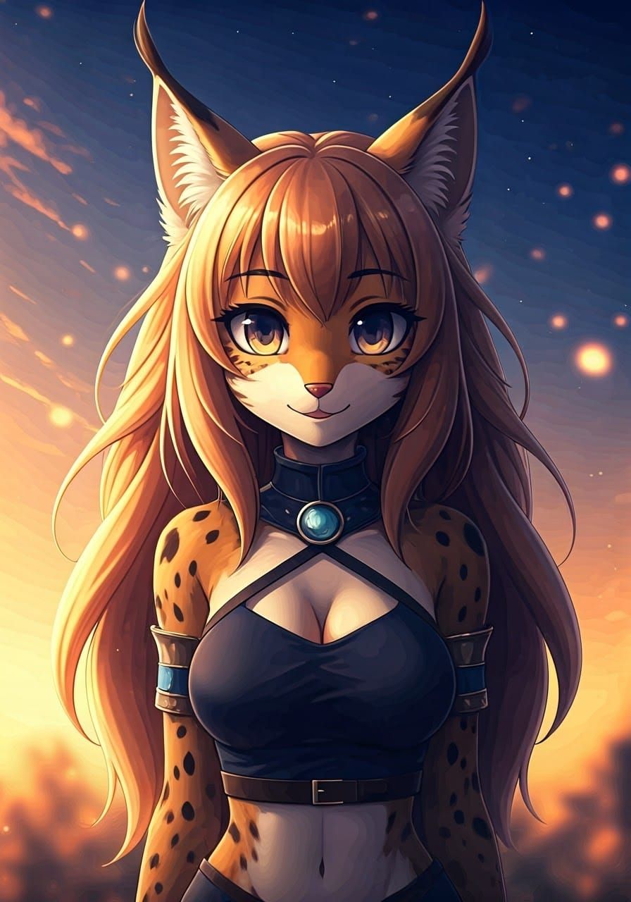Enchanting 2.5D Anime Lynx Key Visual Wallpaper