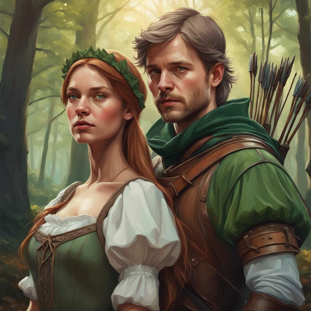 Robin Hood and Maid Marion Portrait