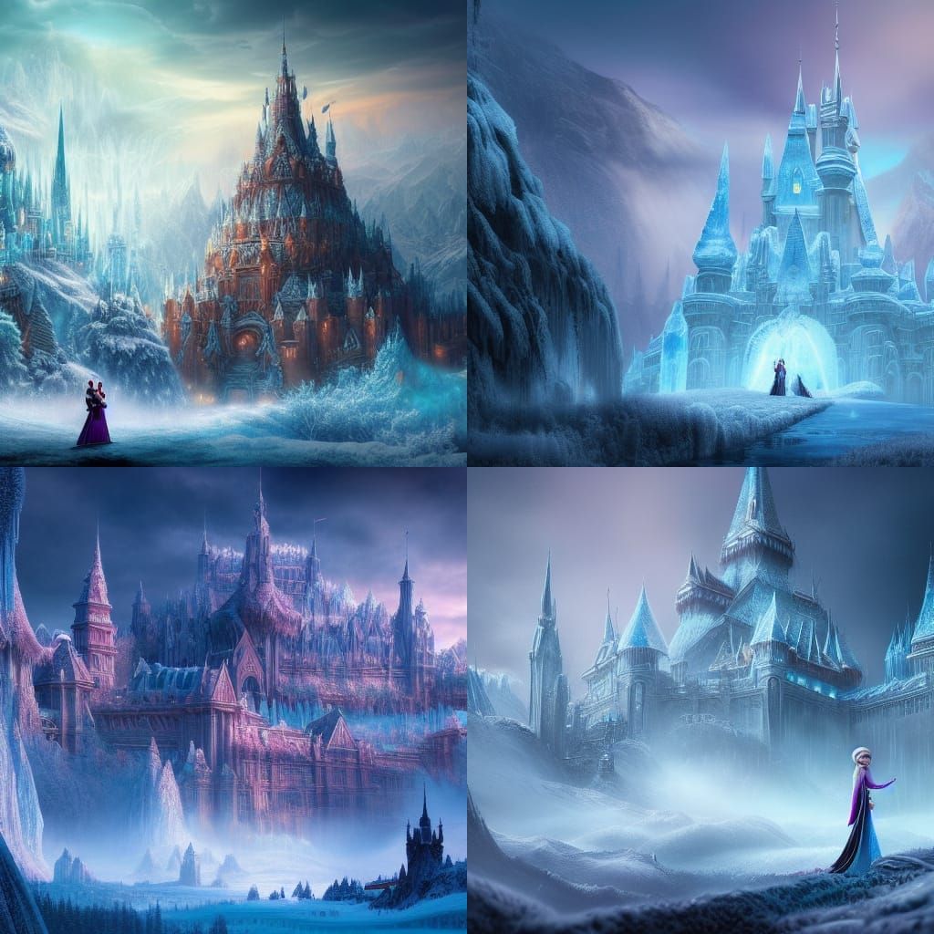 Epic Frozen Steampunk Kingdom: Digital Matte Painting