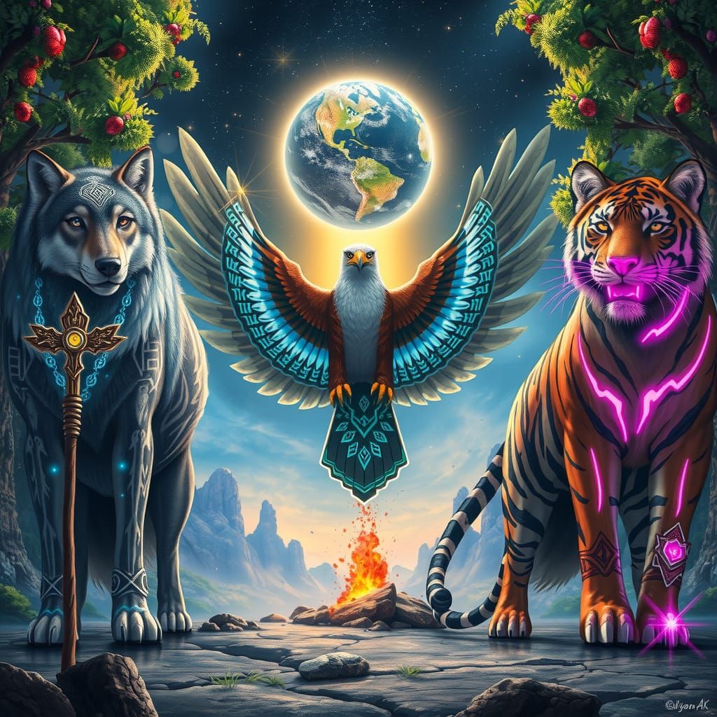 Epic Council of Interdimensional Guardians in Cyberpunk Land...