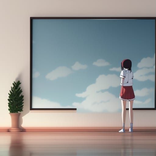 Blood Splatters: Anime Key Visual in Ghibli Style