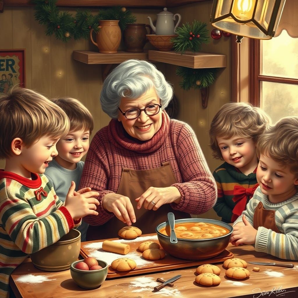 Cozy Christmas Baking with Grandma