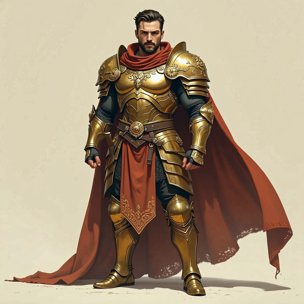 Legendary Christ-like Warrior in Intricate Armor