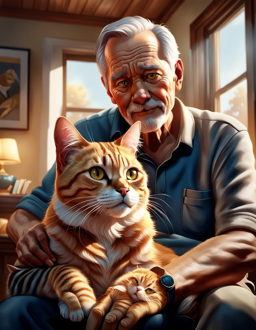 Cozy Couple Portrait in Homey Oil Painting Style