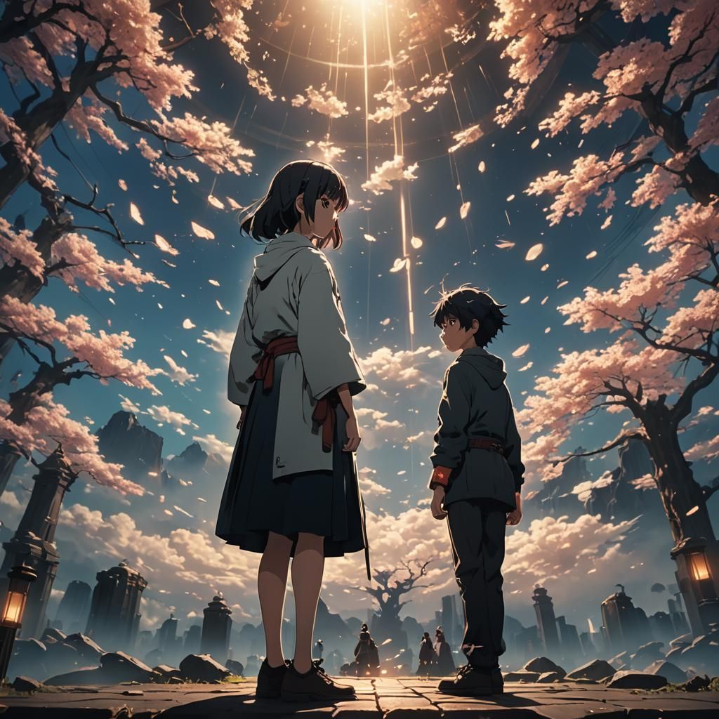 Soul's Weight: Cinematic Anime Film Still