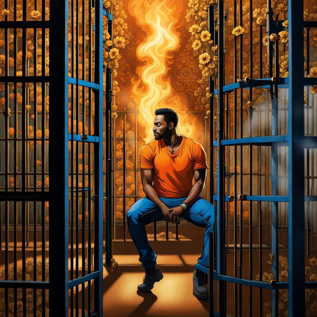 Conceptual Art: Prisoner with Golden Flowers