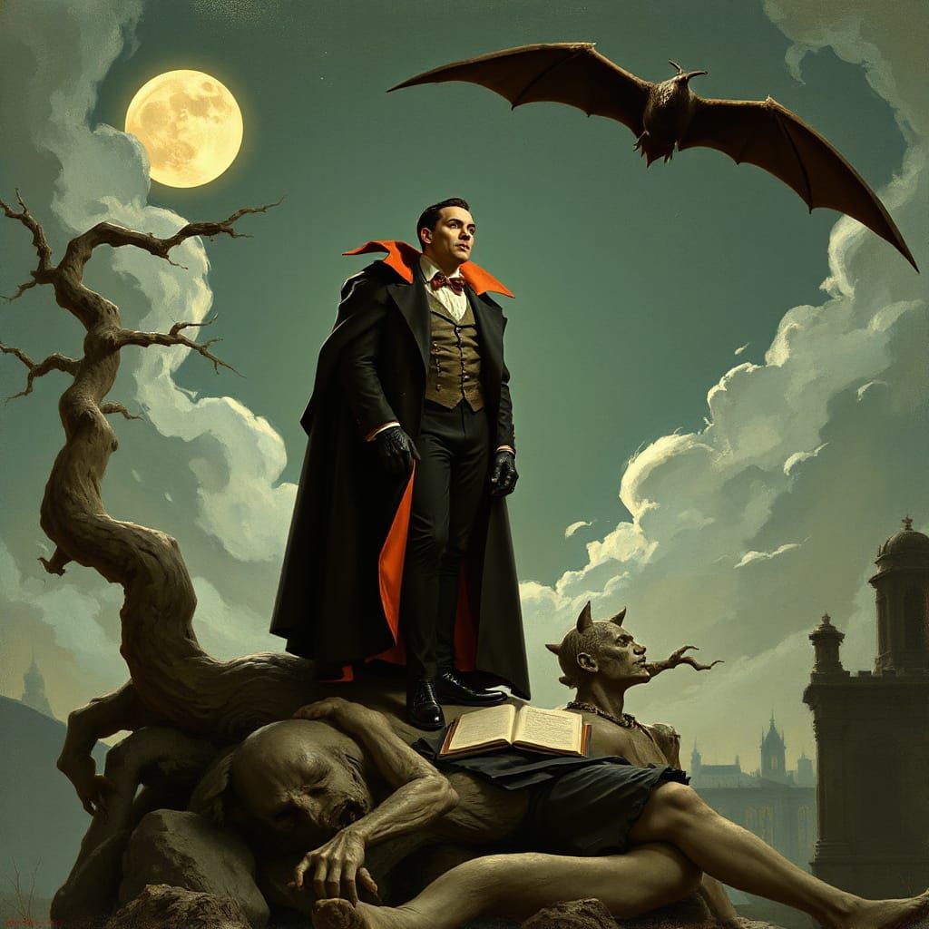 Dracula in Leyendecker Illustration Style