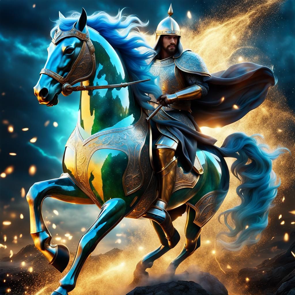 Epic Medieval Shield with Magical Details