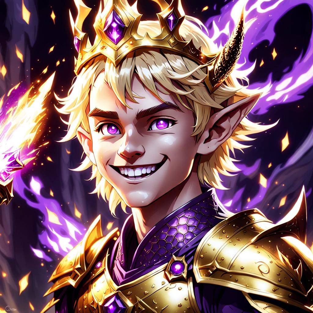 Elven Emperor Slaying Dragon: Anime Style