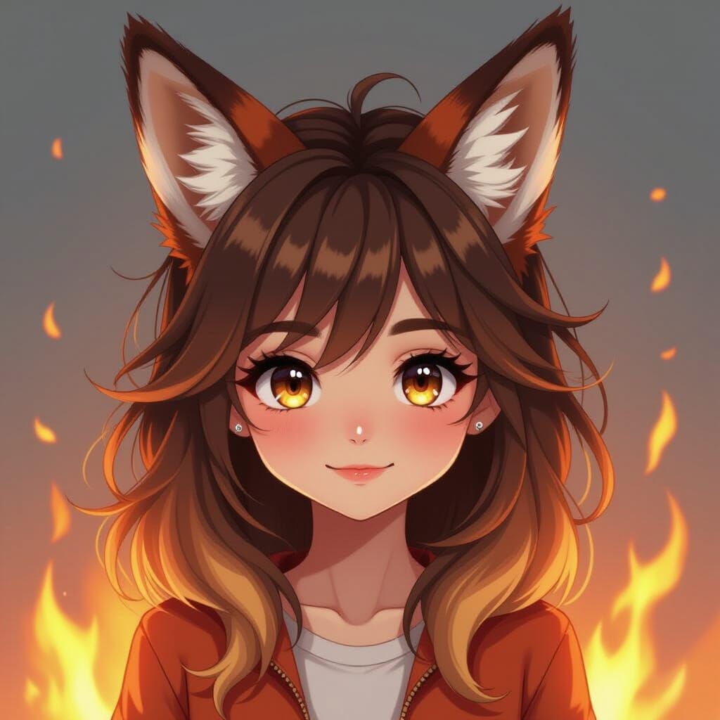 Girl With Fox Ears and Fire Powers