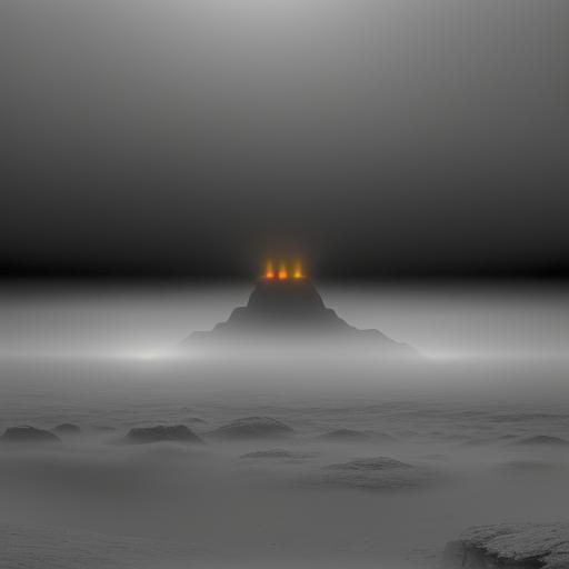 Luminescent Monolith Cross on Barren Planet