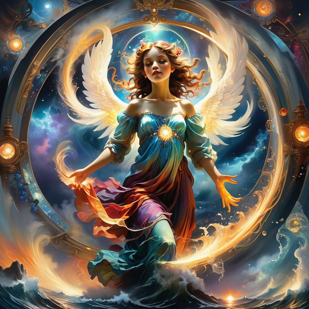 Chromatic Surrealism: Angel of Light vs. Darkness