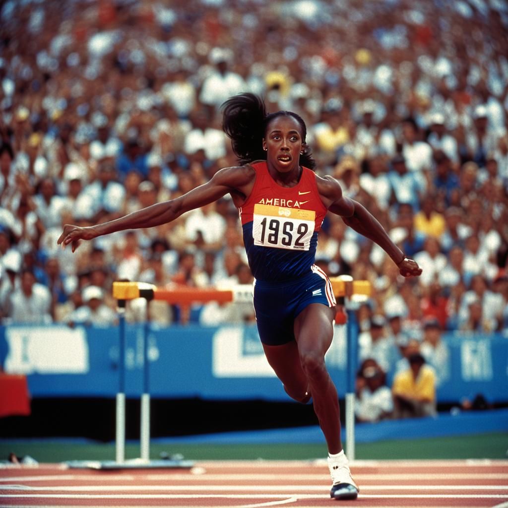 08 02 1992  Summer Olympics in Barcelona, American athlete J...