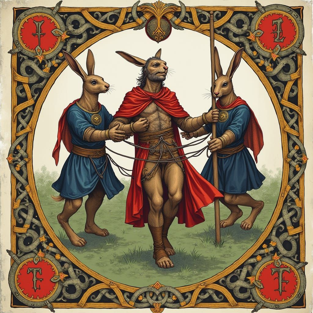 Medieval Serf Abducted by Rabbit Warriors